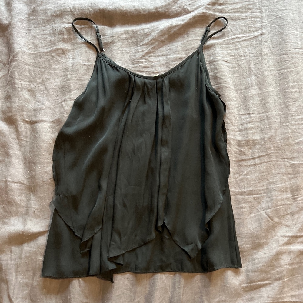 Black silk camisole by Drew